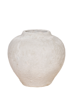 Floralsilk Rustic Stoneware Vase, H18cm, Stone, Stone