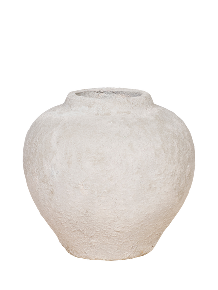 Floralsilk Rustic Stoneware Vase, H18cm, Stone, Stone