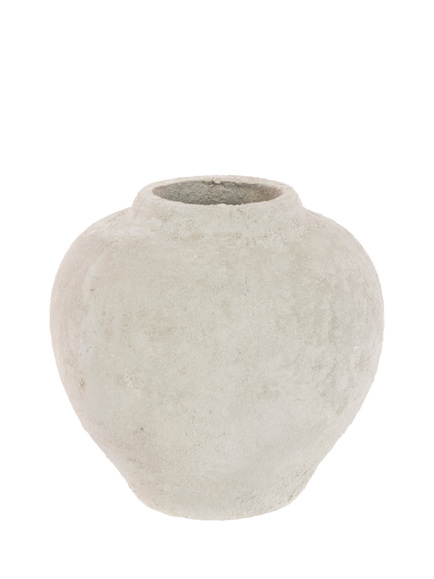 Floralsilk Rustic Stoneware Vase, H18cm, Stone - view 2, Stone