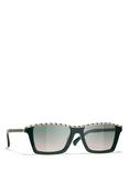 CHANEL Rectangular Sunglasses CH5548Q, Green