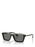 CHANEL Polarised Rectangular Sunglasses CH5548Q, Black