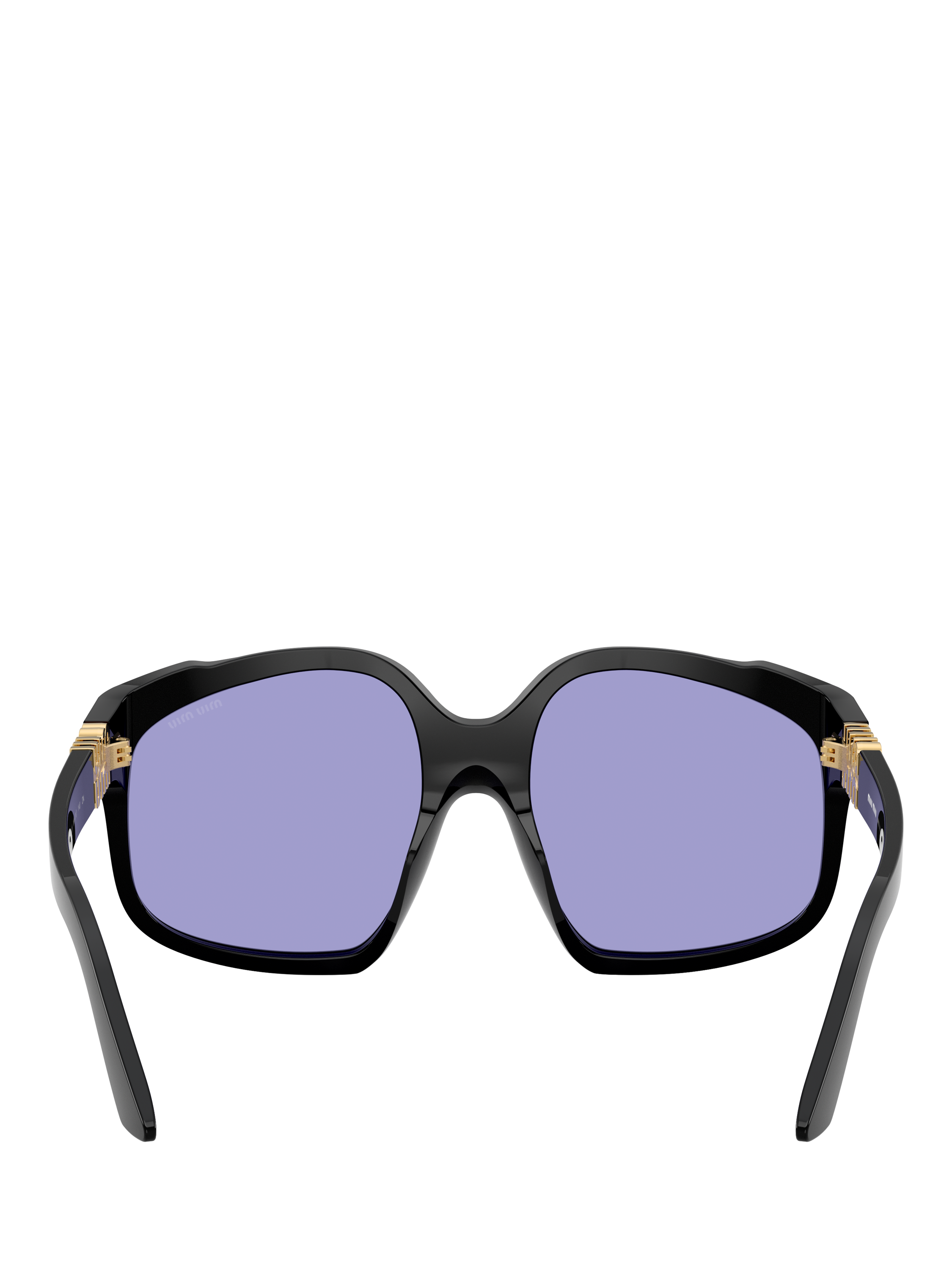 Product image 4 of 5, which shows Miu Miu MU A07S Women's Irregular Sunglasses, Black/Violet