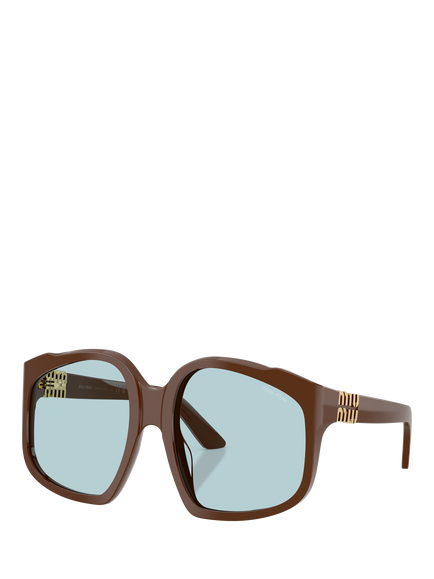 Miu Miu A07S24 Square Sunglasses, Brown, Brown