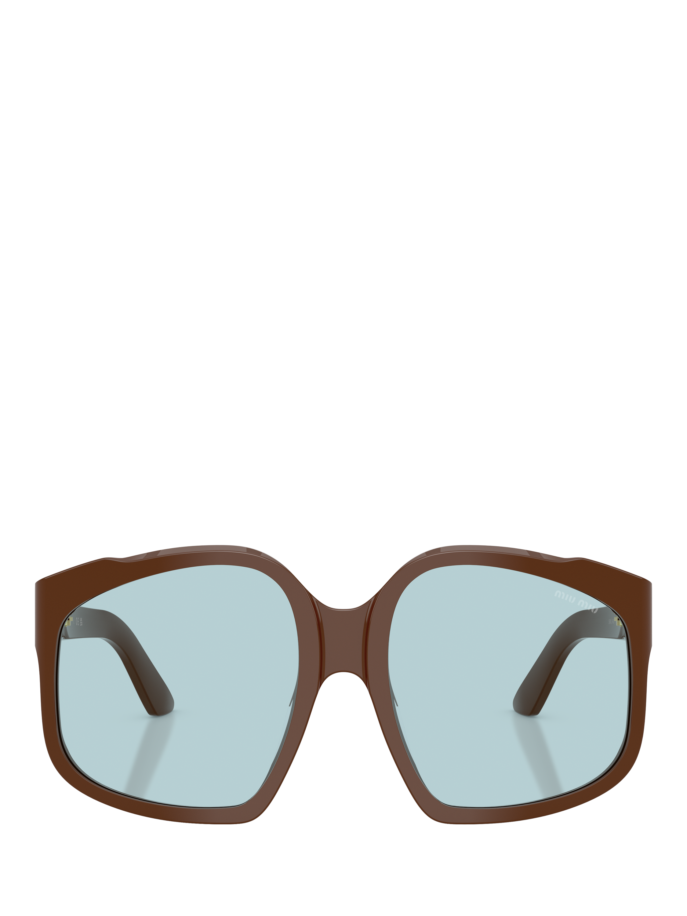 Product image 2 of 5, which shows Miu Miu A07S24 Square Sunglasses, Brown