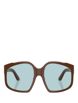 Miu Miu A07S24 Square Sunglasses, Brown - view 2, Brown
