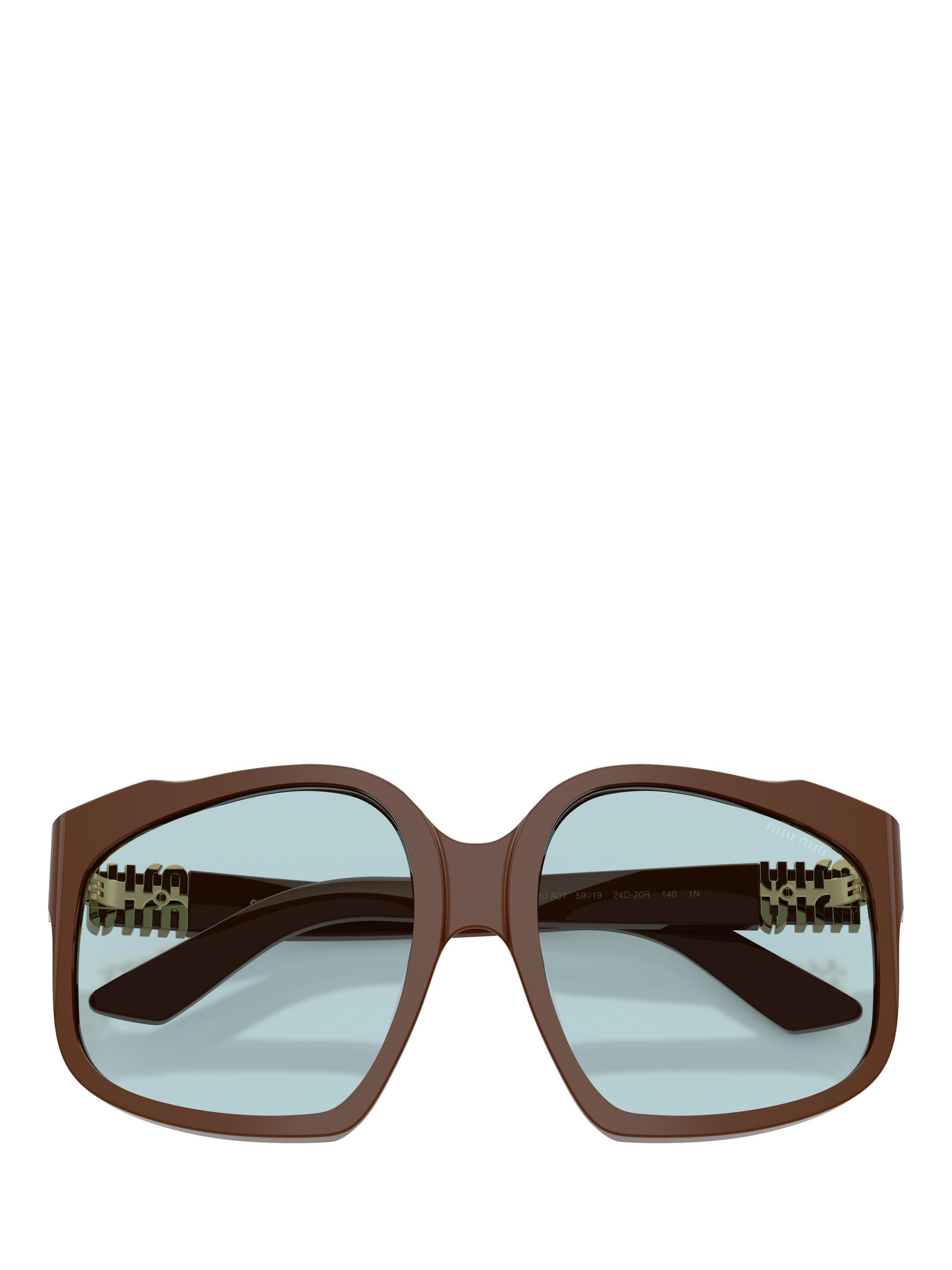 Product image 5 of 5, which shows Miu Miu A07S24 Square Sunglasses, Brown