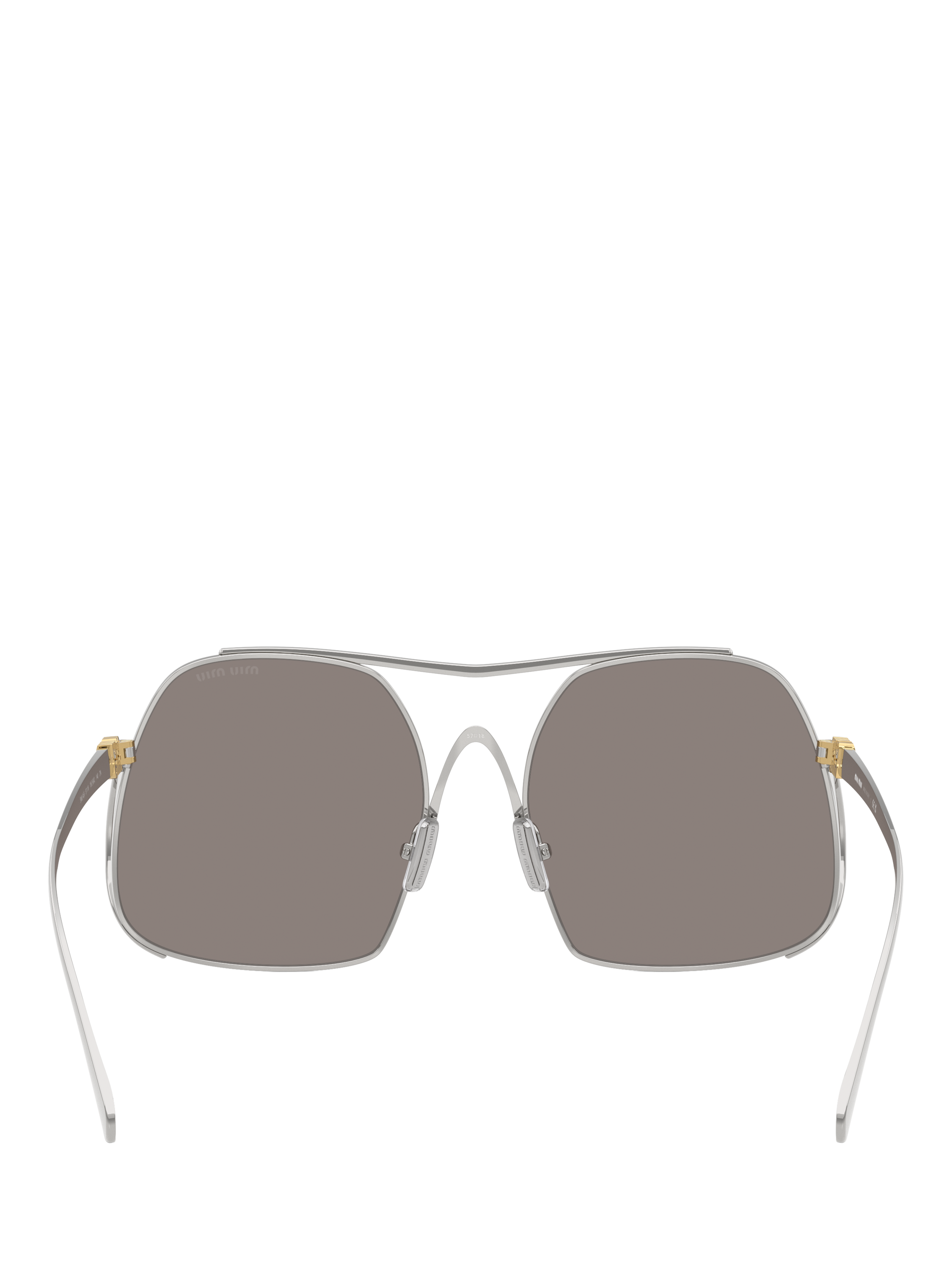 Product image 4 of 5, which shows Miu Miu MUA55S Women's Square Sunglasses, Silver/Grey
