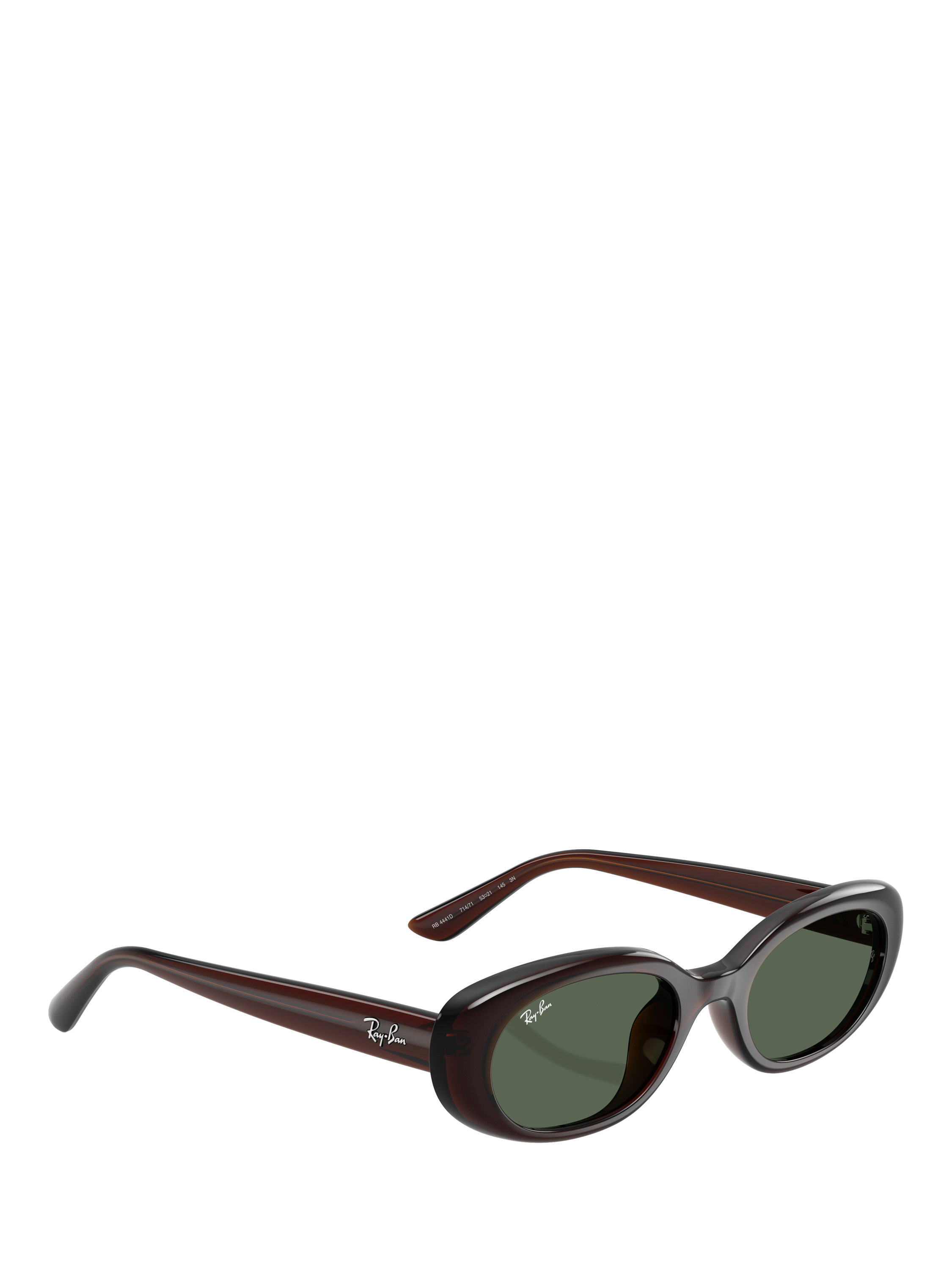 Product image 6 of 6, which shows Ray-Ban RB4441 Unisex Oval Sunglasses, Brown/Green