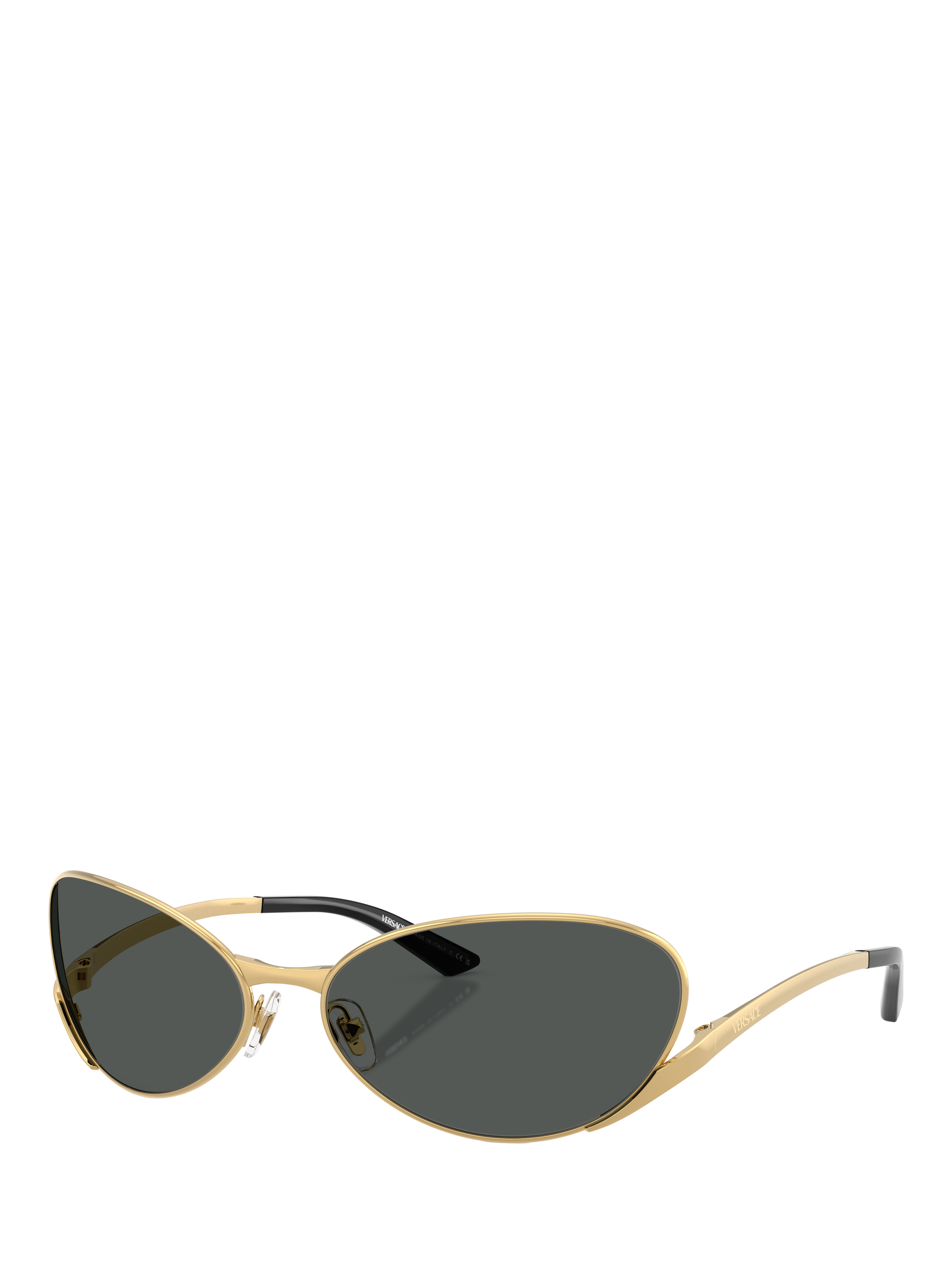 Product image 1 of 5, which shows Versace VE2285 Unisex Oval Sunglasses, Gold/Grey