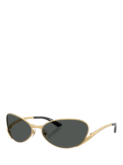 Versace VE2285 Unisex Oval Sunglasses, Gold/Grey