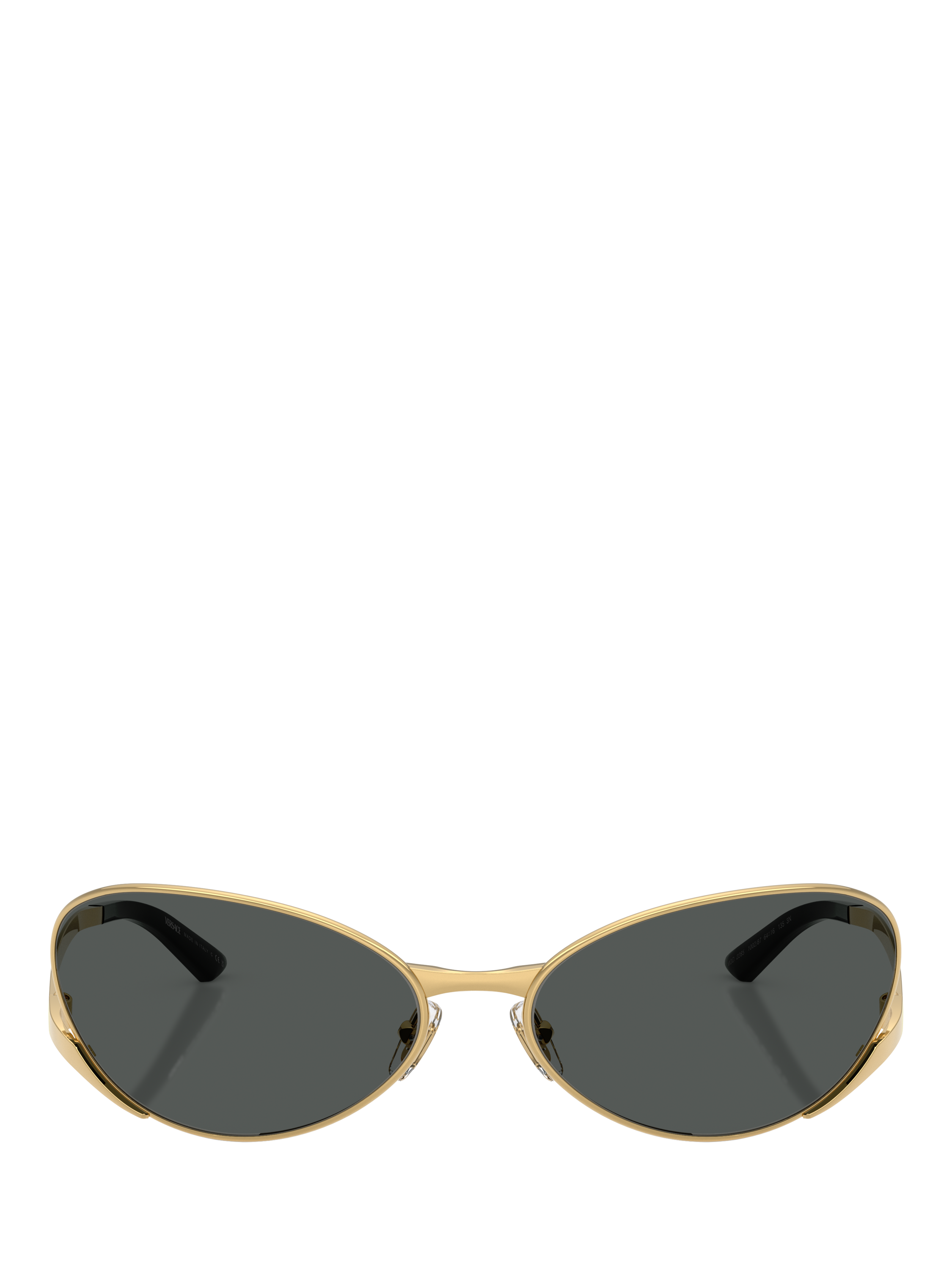 Product image 2 of 5, which shows Versace VE2285 Unisex Oval Sunglasses, Gold/Grey