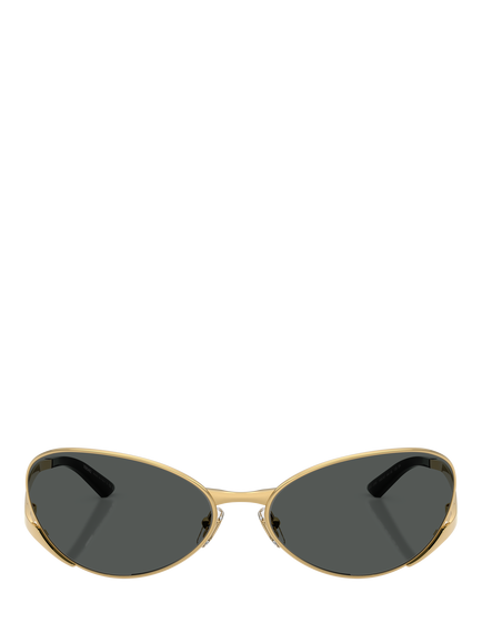 Versace VE2285 Unisex Oval Sunglasses - view 2, Gold/Grey