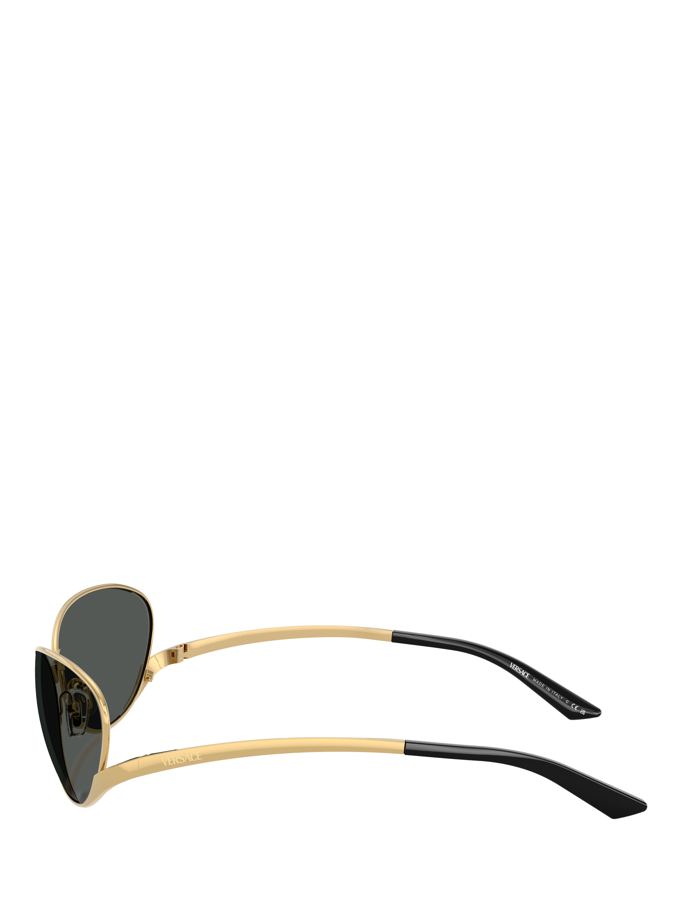 Product image 3 of 5, which shows Versace VE2285 Unisex Oval Sunglasses, Gold/Grey