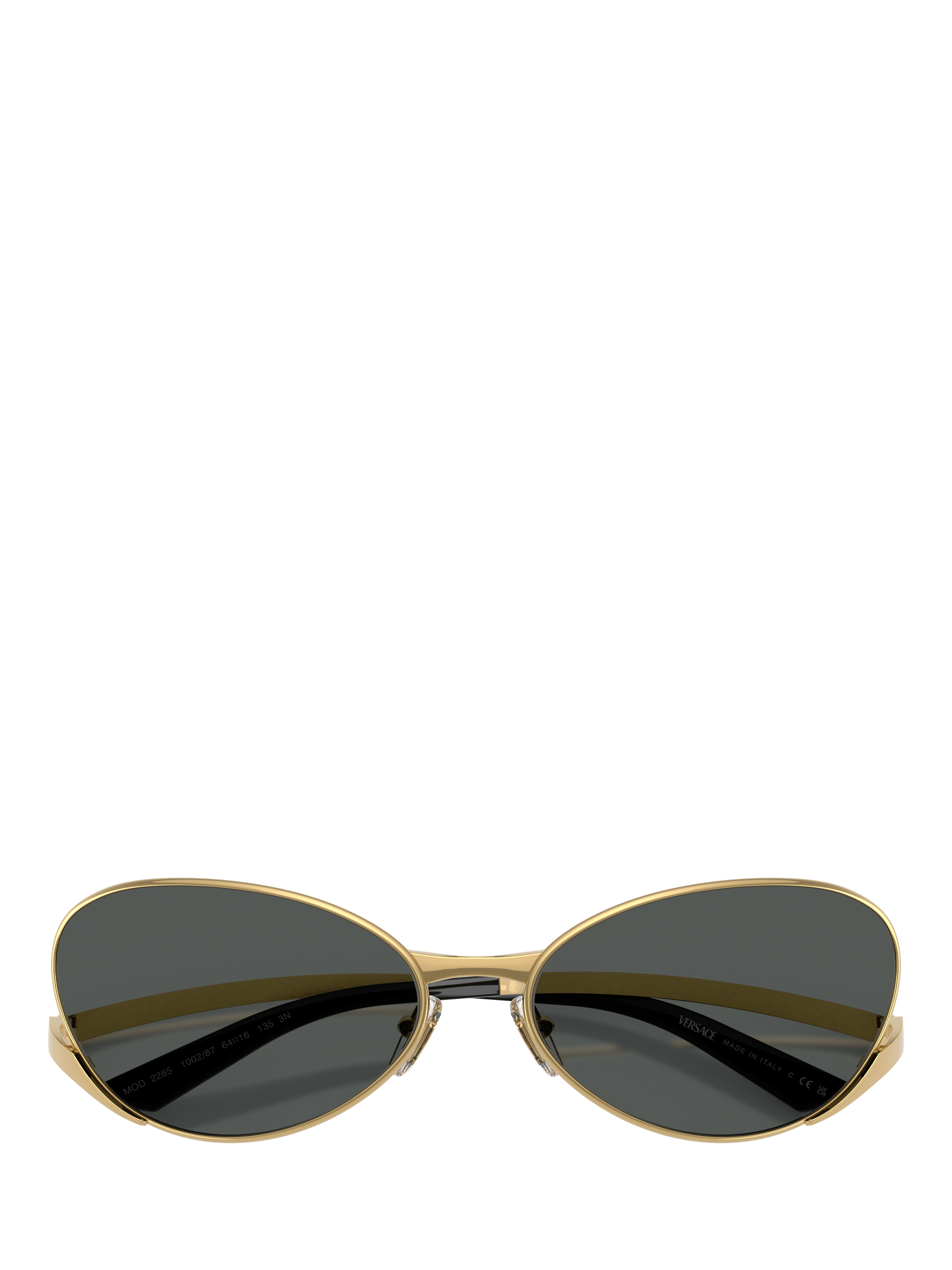 Product image 5 of 5, which shows Versace VE2285 Unisex Oval Sunglasses, Gold/Grey