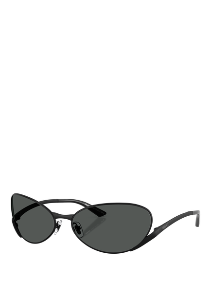 Versace VE2285 Unisex Oval Sunglasses, Black/Grey