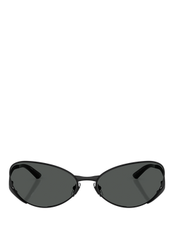 Versace VE2285 Unisex Oval Sunglasses - view 2, Black/Grey