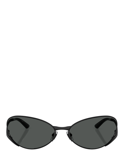 Versace VE2285 Unisex Oval Sunglasses - view 2, Black/Grey