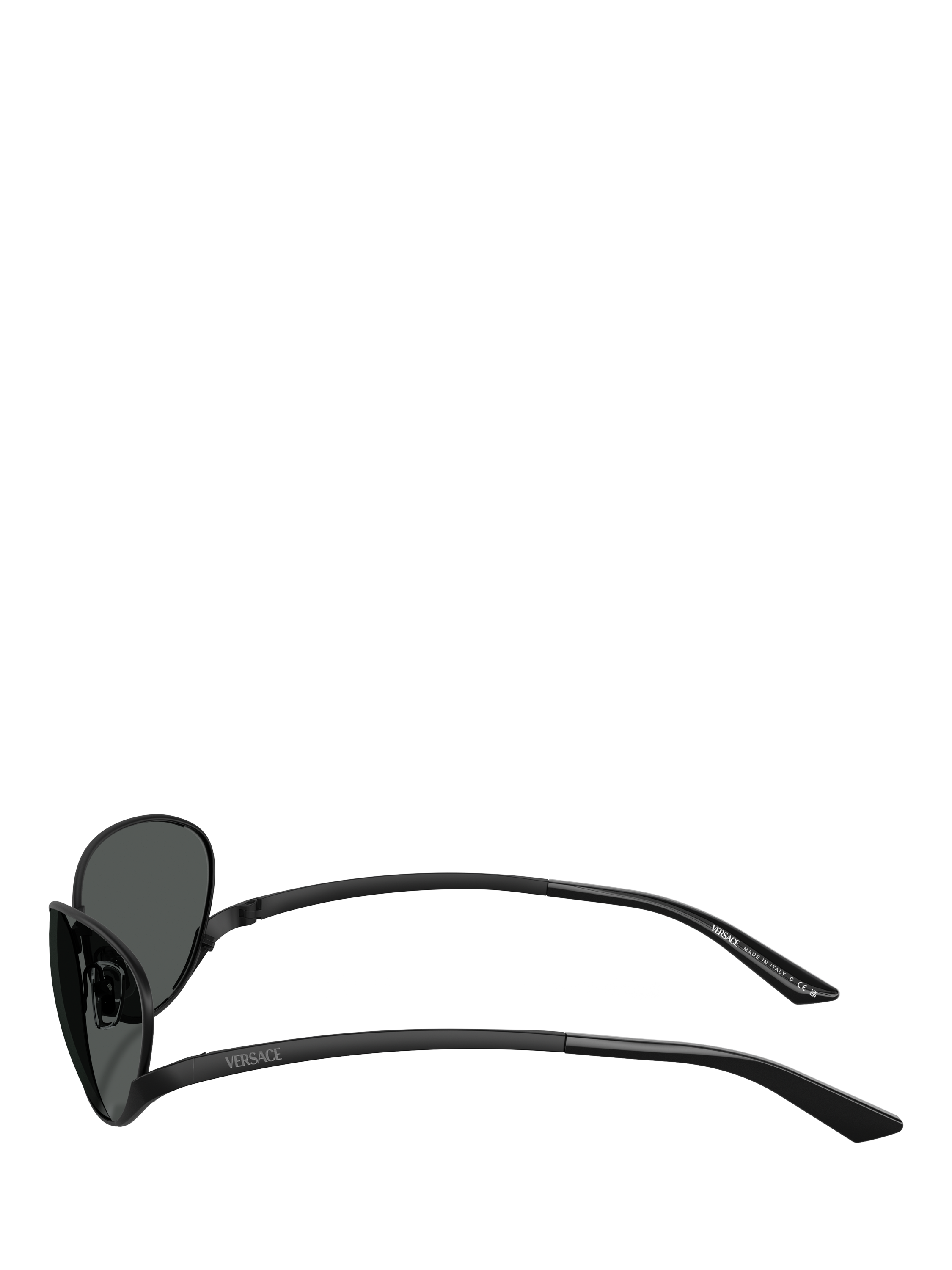 Product image 3 of 5, which shows Versace VE2285 Unisex Oval Sunglasses, Black/Grey