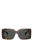 Versace VE4496U Women's Signature Square Sunglasses, Tortoise/Grey