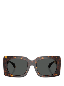 Versace VE4496U Women's Signature Square Sunglasses, Tortoise/Grey - view 2, Tortoise/Grey