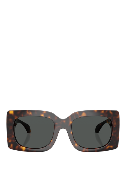 Versace VE4496U Women's Signature Square Sunglasses, Tortoise/Grey - view 2, Tortoise/Grey
