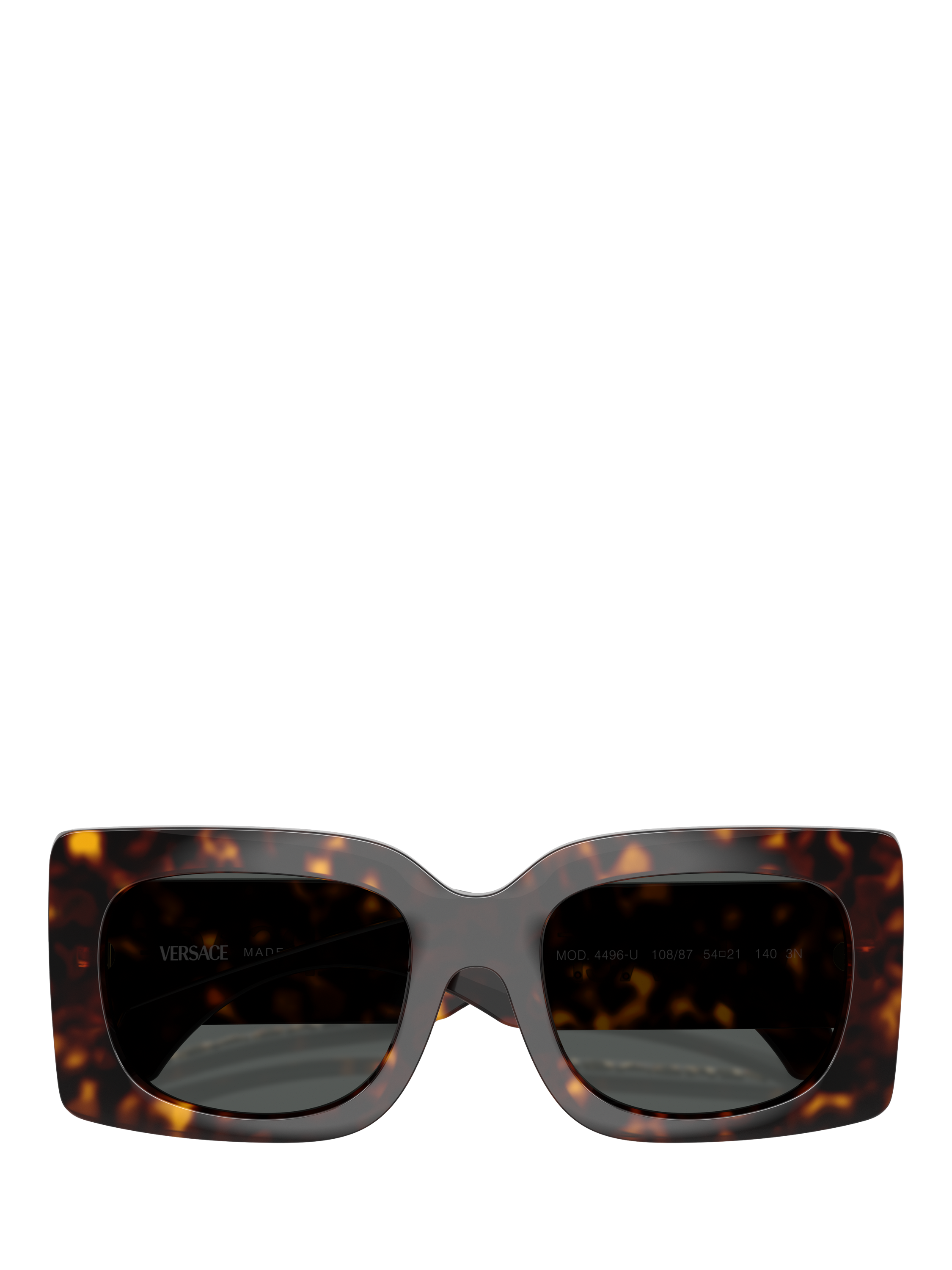 Product image 5 of 5, which shows Versace VE4496U Women's Signature Square Sunglasses, Tortoise/Grey