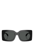 Versace VE4496 Women's Square Sunglasses, Black/Grey
