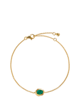 Monica Vinader Odyssey Gemstone Bracelet, Gold/Green Onyx