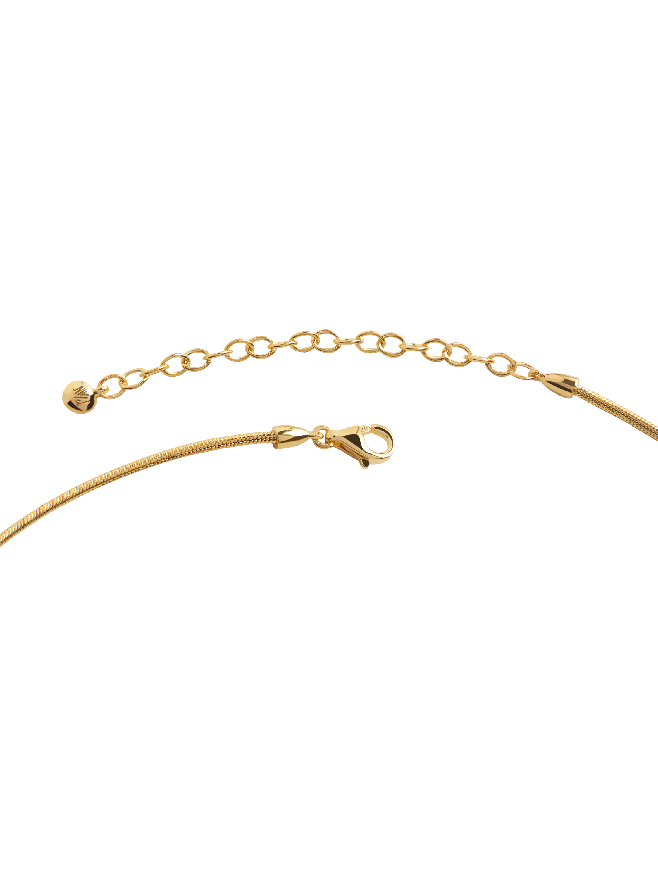 Product image 5 of 5, which shows Monica Vinader Odyssey Gemstone Snake Chain Necklace, Green Onyx/Gold