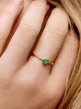 Monica Vinader Odyssey Gemstone Stacking Ring, Green Onyx/Gold