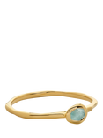 Monica Vinader Odyssey Gemstone Stacking Ring, Aquamarine/Gold
