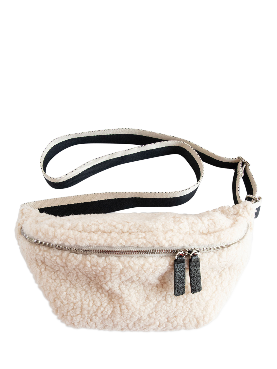 Caroline Gardner Borg Slim Crossbody Bag, Natural