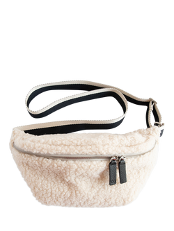 Caroline Gardner Borg Slim Crossbody Bag, Natural, Natural