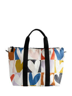 Caroline Gardner Check Heart Weekend Bag, Multi, Multi