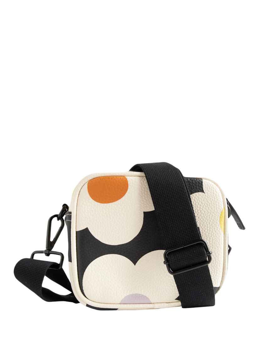 Product image 1 of 3, which shows Caroline Gardner Flower Camera Bag, Charcoal