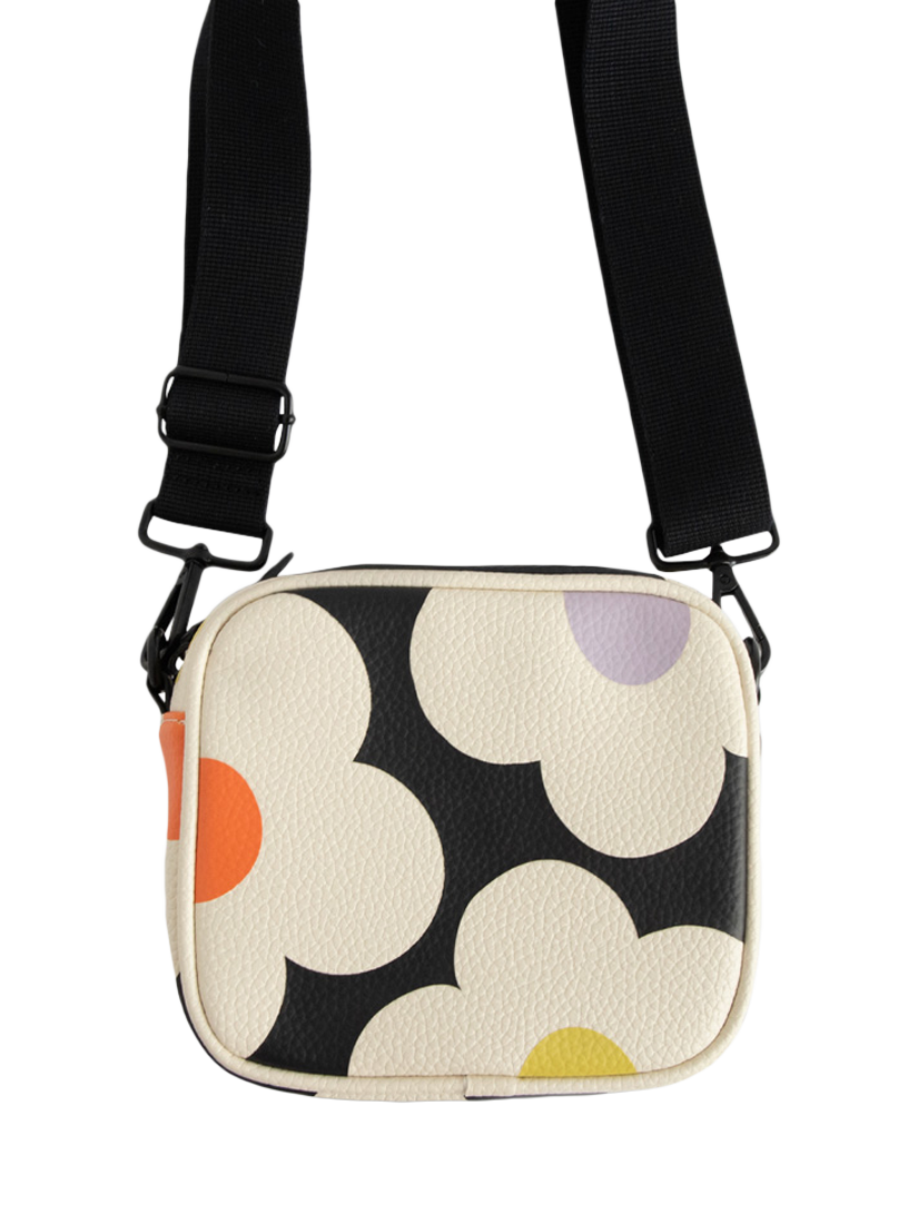 Product image 2 of 3, which shows Caroline Gardner Flower Camera Bag, Charcoal