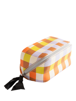 Caroline Gardner Check Wash Bag, Multi, Multi