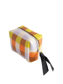 Caroline Gardner Check Cube Wash Bag, Multi - view 2, Multi