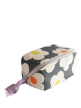 Caroline Gardner Flower Wash Bag, Charcoal