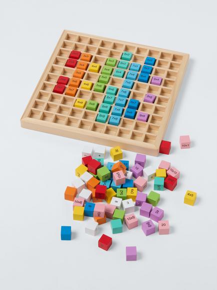 John Lewis Wooden Multiplication Blocks - view 2, Multi