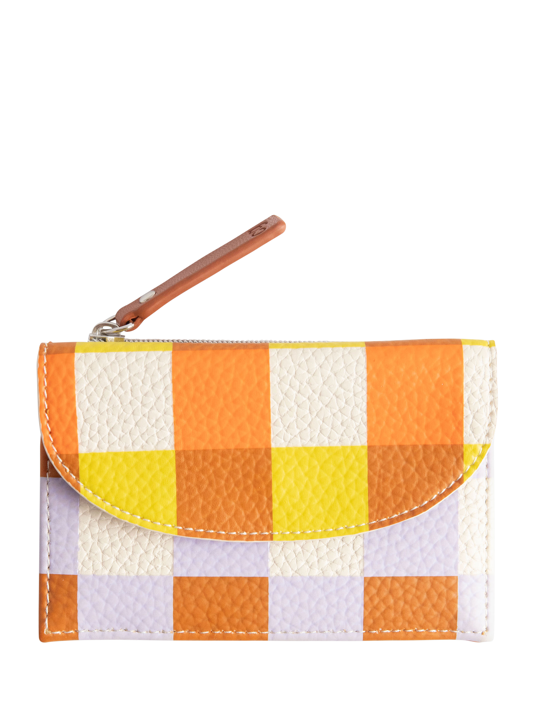 Product image 1 of 4, which shows Caroline Gardner Check Coin Purse, Multi