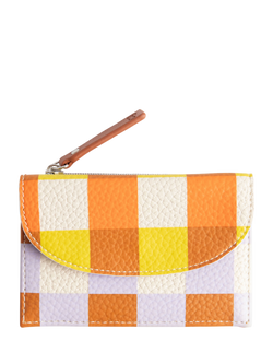 Caroline Gardner Check Coin Purse, Multi, Multi