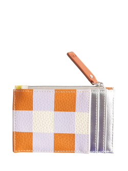 Caroline Gardner Check Coin Purse, Multi - view 2, Multi