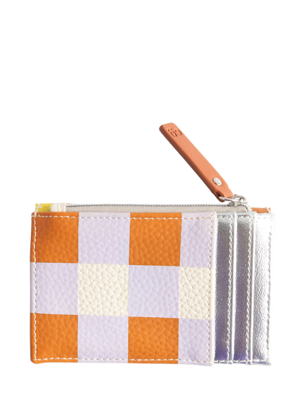 Caroline Gardner Check Coin Purse, Multi - view 2, Multi