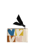 Caroline Gardner Check Heart Card Holder, Multi