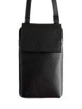 Caroline Gardner Faux Leather Phone Bag, Black