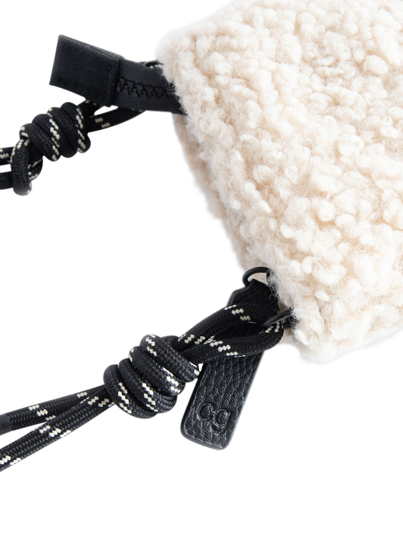 Product image 2 of 2, which shows Caroline Gardner Borg Phone Bag, Natural