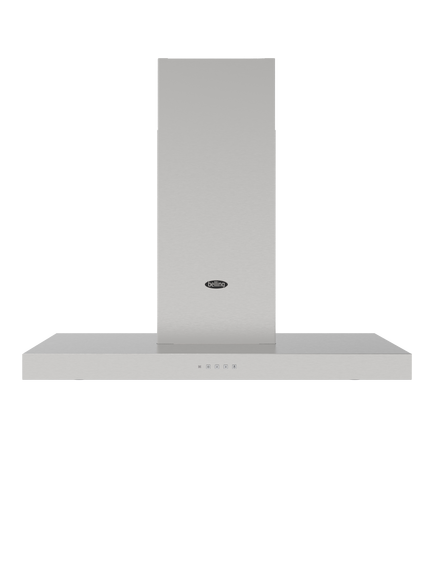 Belling 444411665 T-Shaped Chimney Cooker Hood, Stainless Steel, Stainless Steel