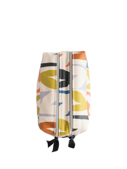 Caroline Gardner Check Heart Wash Bag, Multi - view 2, Multi