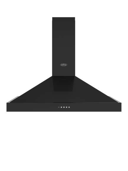 Belling 444411673 Chimney Cooker Hood, Black, Black